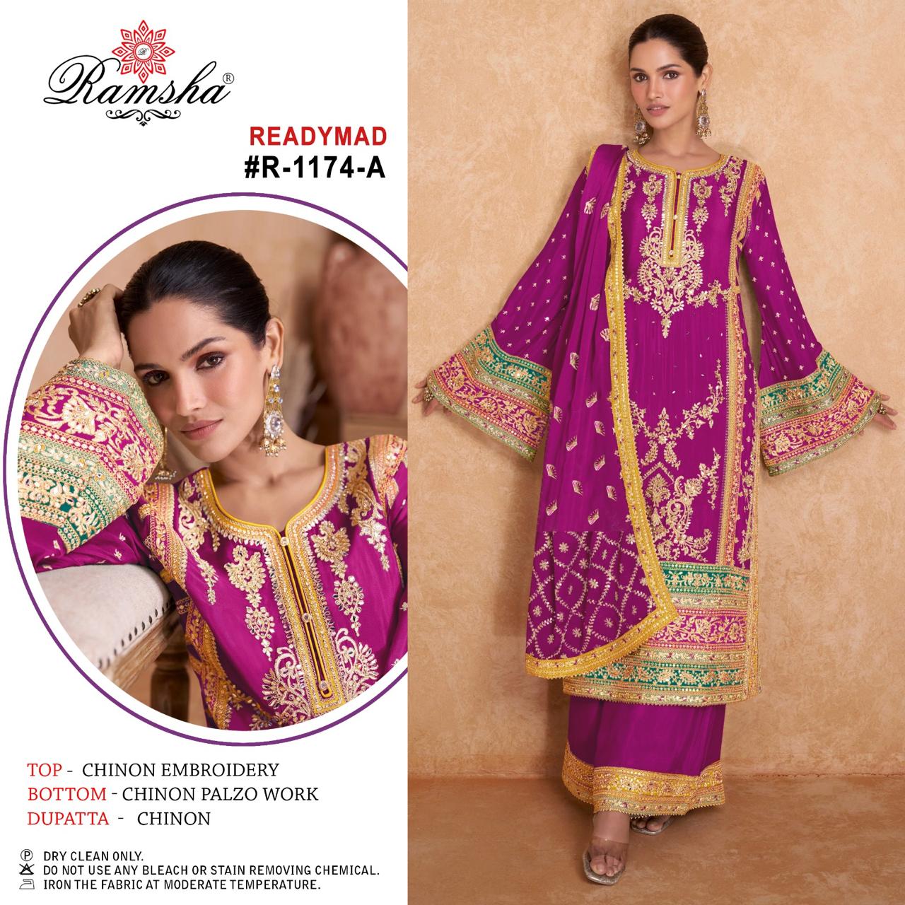 R 1174 Nx By Ramsha Pakistani Readymade Suits Wholesale Price In Surat
